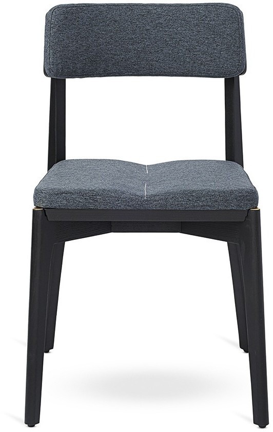 Стул aska, рогожка, черный/синяя сталь (77799)