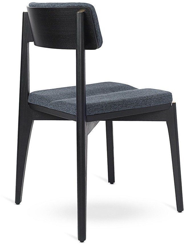 Стул aska, рогожка, черный/синяя сталь (77799)