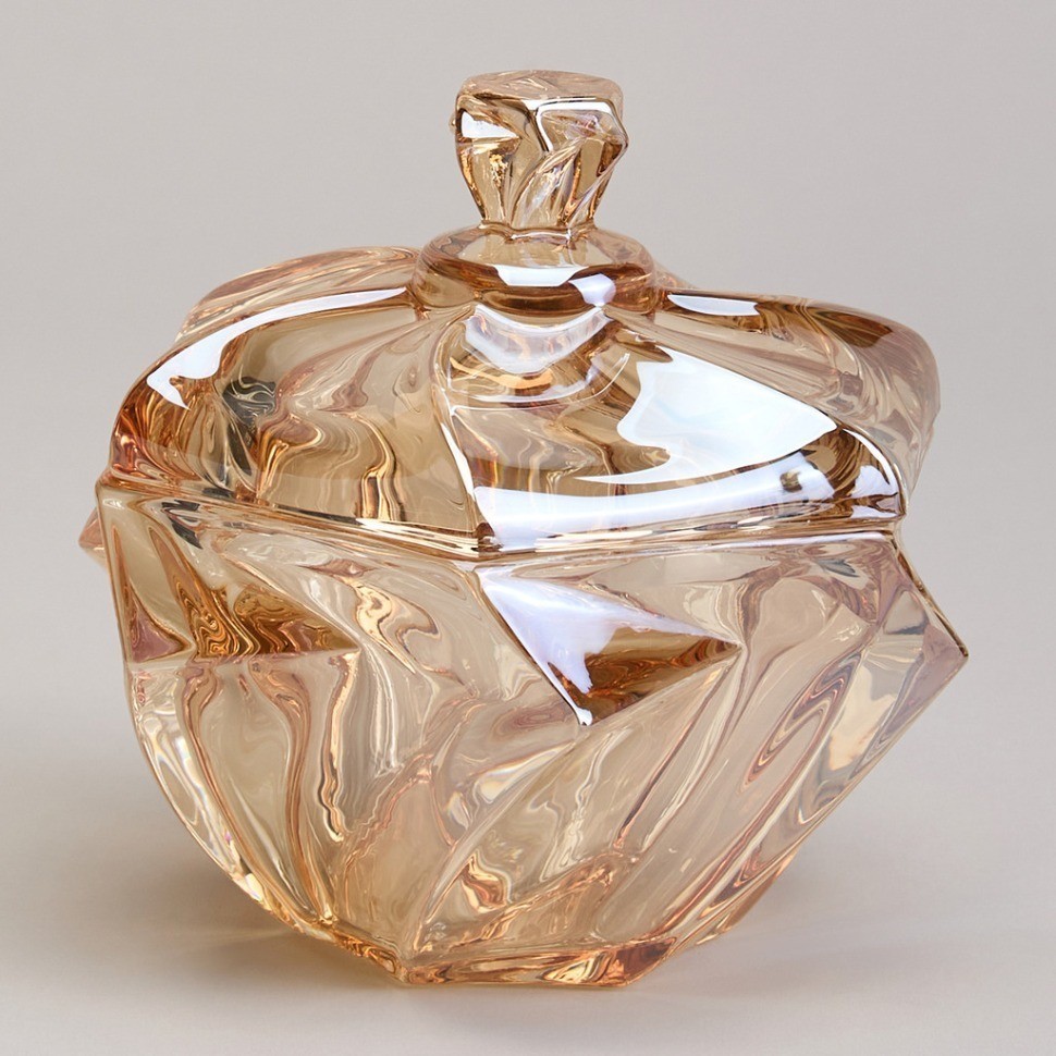 Блюдо с крышкой "bohema" amber диаметр=11,5 см высота=11,5 см Lefard (195-231)