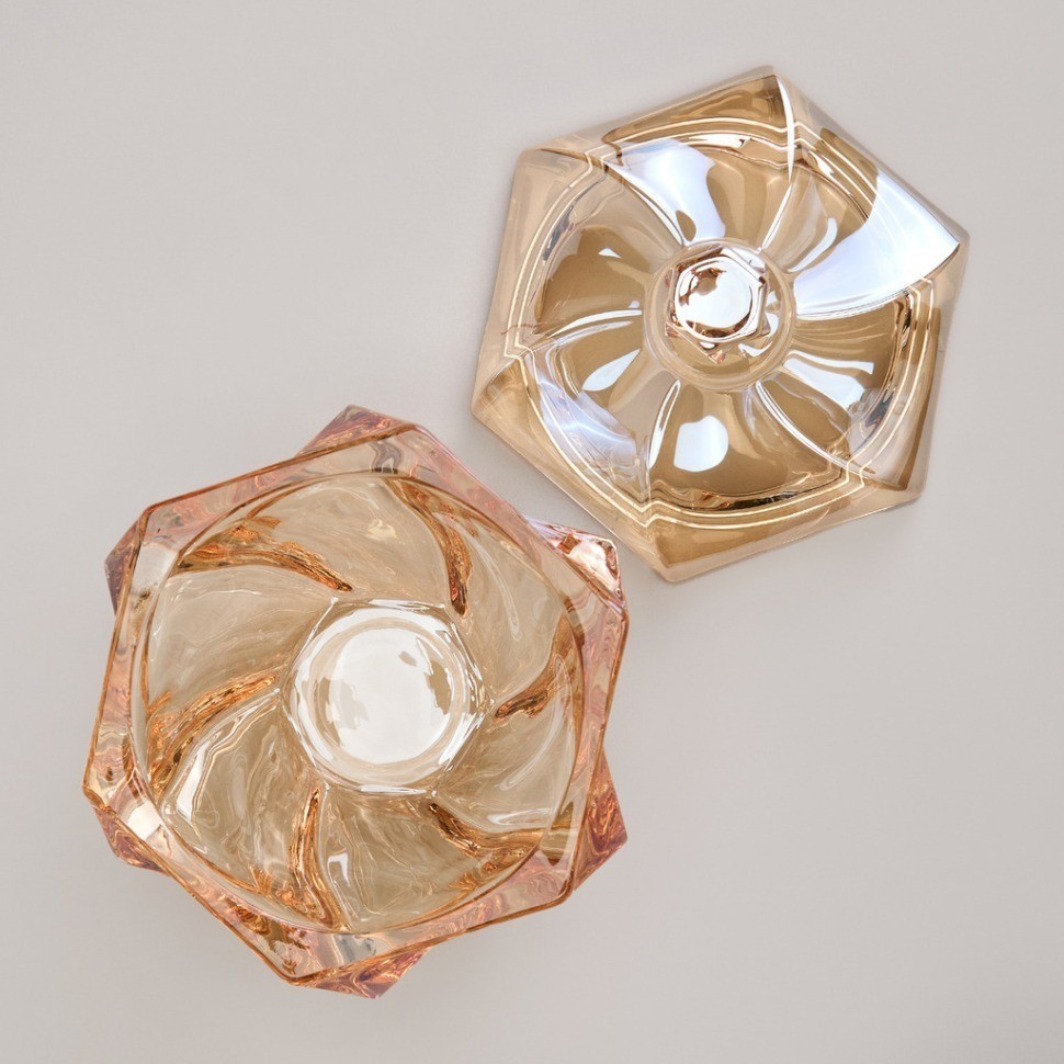 Блюдо с крышкой "bohema" amber диаметр=11,5 см высота=11,5 см Lefard (195-231)