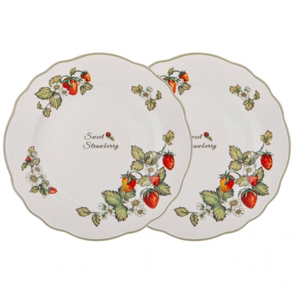 Набор тарелок обеденных lefard "strawberry" 2 шт. 25,5 см (85-1894)