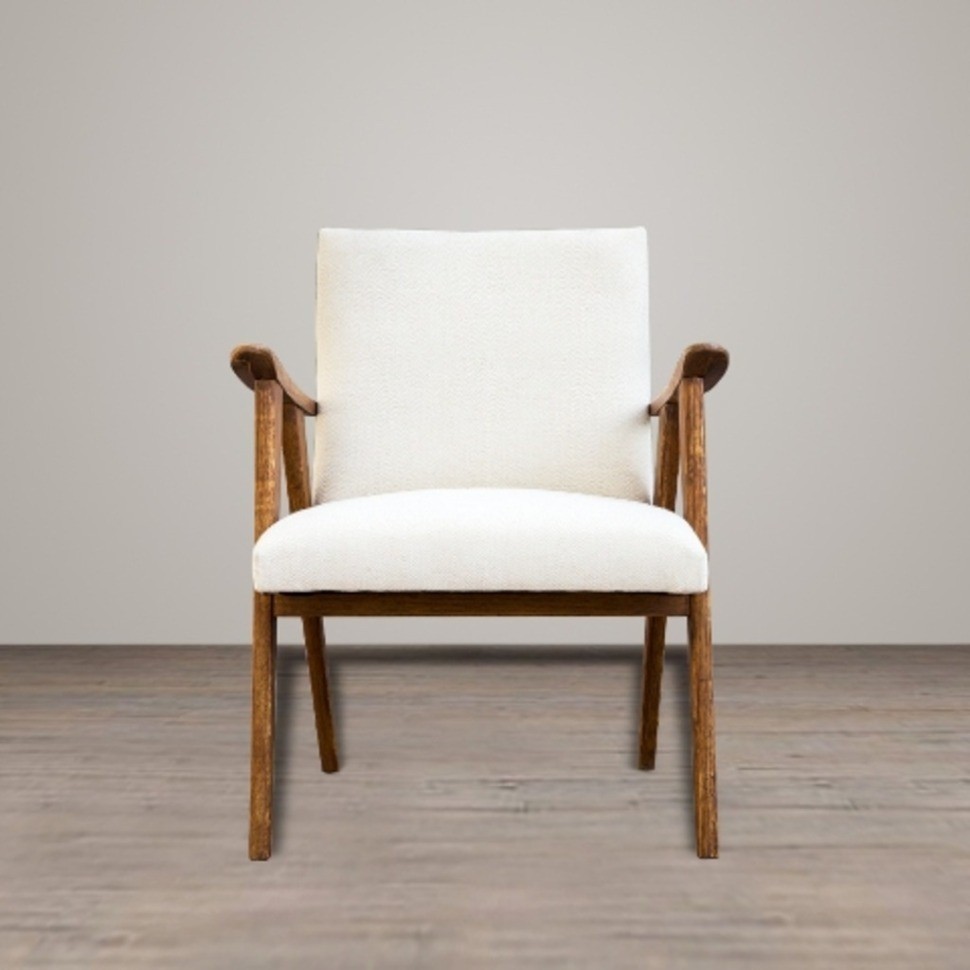 Кресло Тайлер SE-20012-1-OAK/FB-192, каркас массив дуба, обивка лен, natural oak/beige, ROOMERS FURNITURE