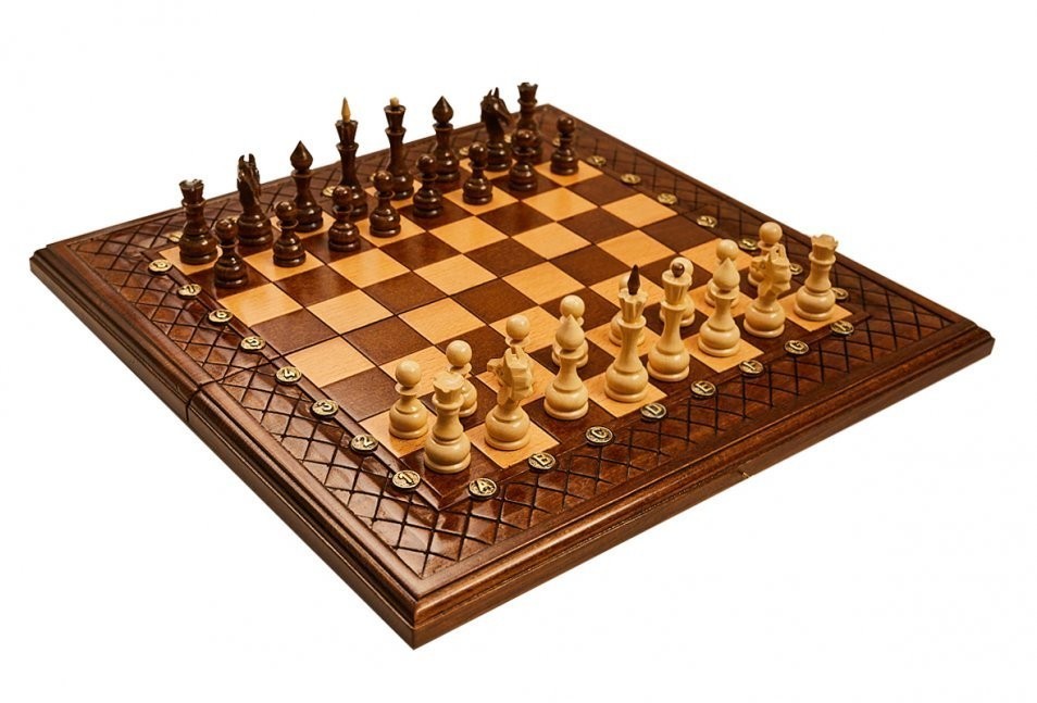 Шахматы + нарды резные "Эндшпиль 1" 40, Simonyan (46997)