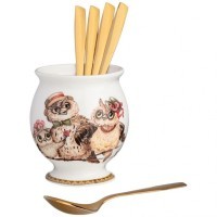 Подставка под чайные ложки lefard &quot;owls party&quot; 9 см (415-2175)