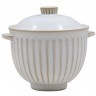 Чаша с крышкой L9705-Cream, 13 см, каменная керамика, ROOMERS TABLEWARE