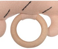 Погремушка из хлопка с деревянным держателем Ежик ugo из коллекции tiny world 14х11 см (69618)