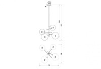 20MD2321-4G  Светильник потолочный 70*68*70см (TT-00001546)