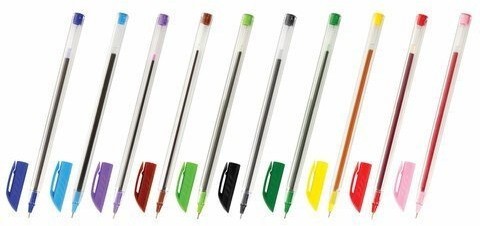 Ручки шариковые Классная 0,35 мм 10 цветов 143535 (5) (86929)