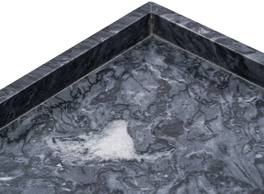 Поднос marm, 28х20 см, черный мрамор (75926)