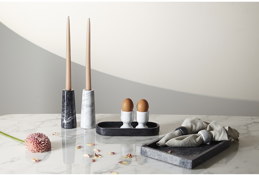 Поднос marm, 28х20 см, черный мрамор (75926)