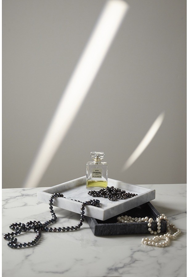 Поднос marm, 28х20 см, черный мрамор (75926)