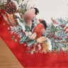Дорожка "морозко.снегири "45х215см ,красный, 100% хлопок,твил пропитка Lefard (850-745-31)