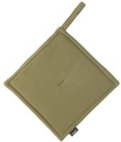 Прихватка из хлопка оливкового цвета из коллекции essential, 22х22 см (73558)
