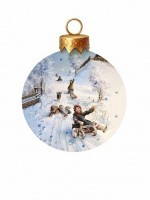 Новогодний шар Снежные забавы с кристаллами Swarovski (3137)