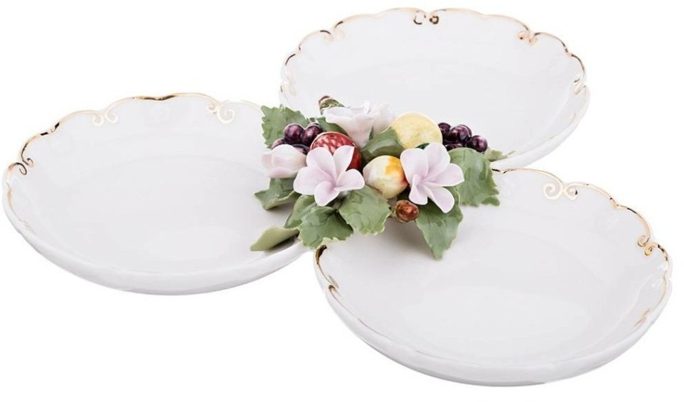 Менажница 3-х секционная "изобилие" 25,5*25,5*5 см. Lefard (461-257)