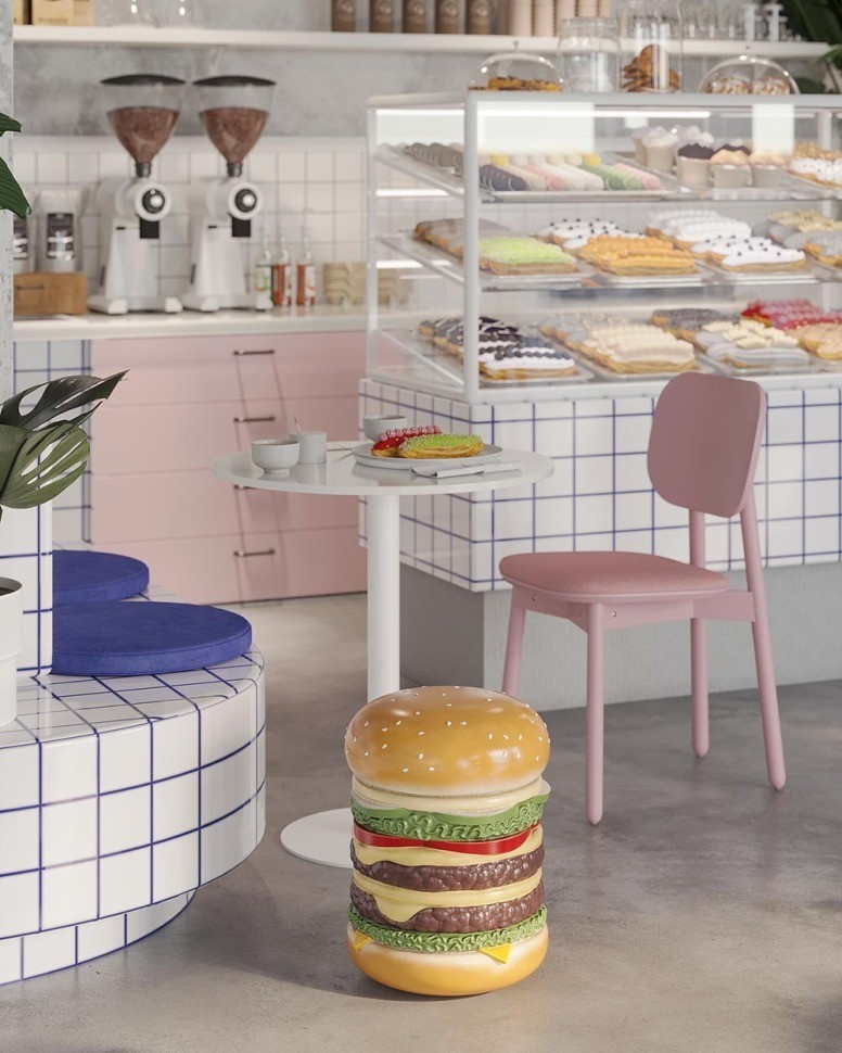 Стул saga, рогожка, розовый (76405)