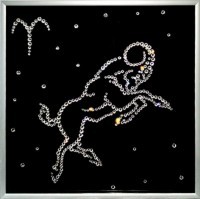 Картина Овен 25х25 см с кристаллами Swarovski (1318)