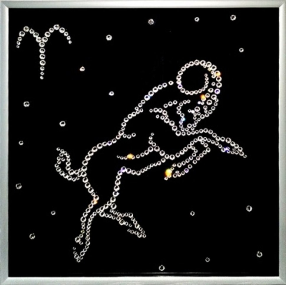 Картина Овен 25х25 см с кристаллами Swarovski (1318)