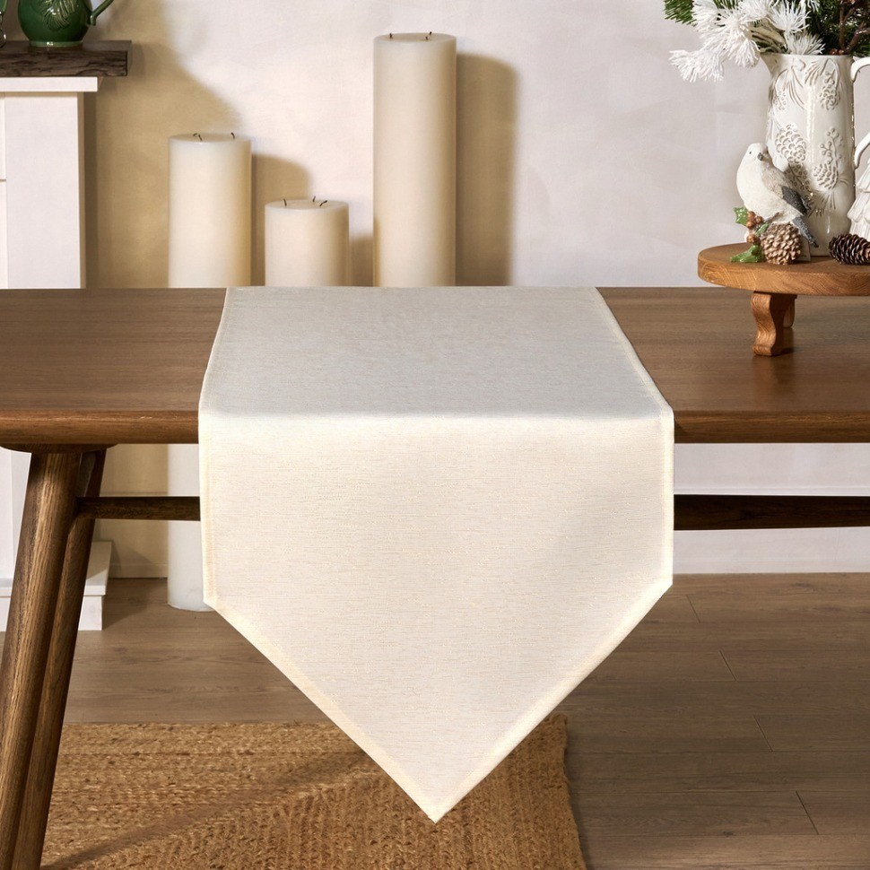 Дорожка на стол 45х300 cm  "феерия. золото", цвет: бежевый, tm lefard, полиэстер 100% (986-003-32)