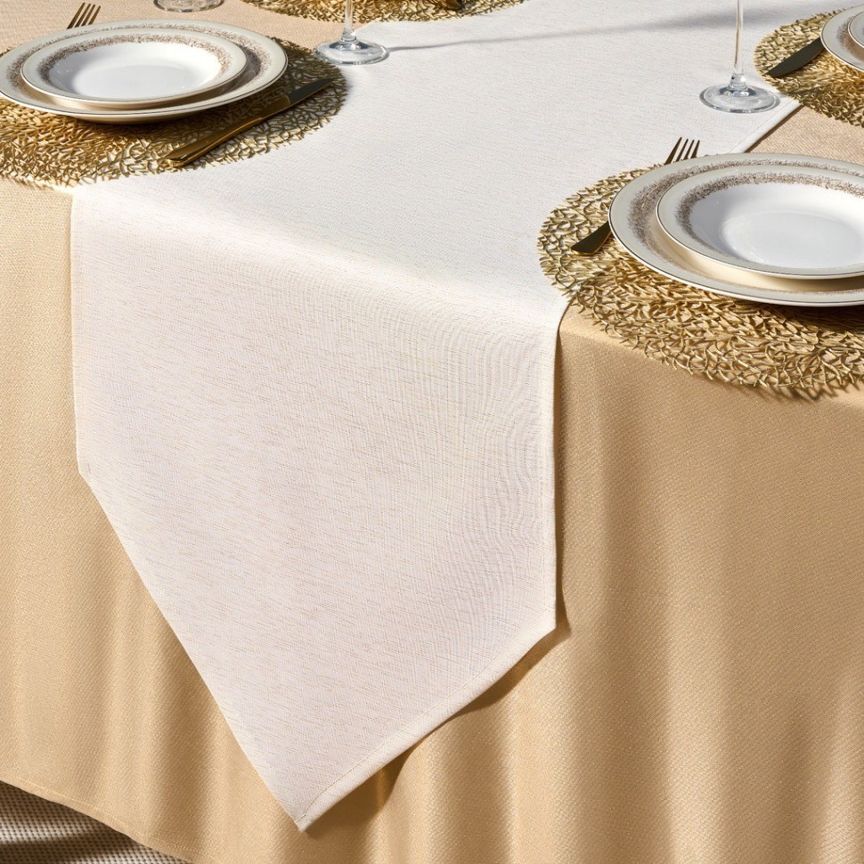 Дорожка на стол 45х300 cm  "феерия. золото", цвет: бежевый, tm lefard, полиэстер 100% (986-003-32)