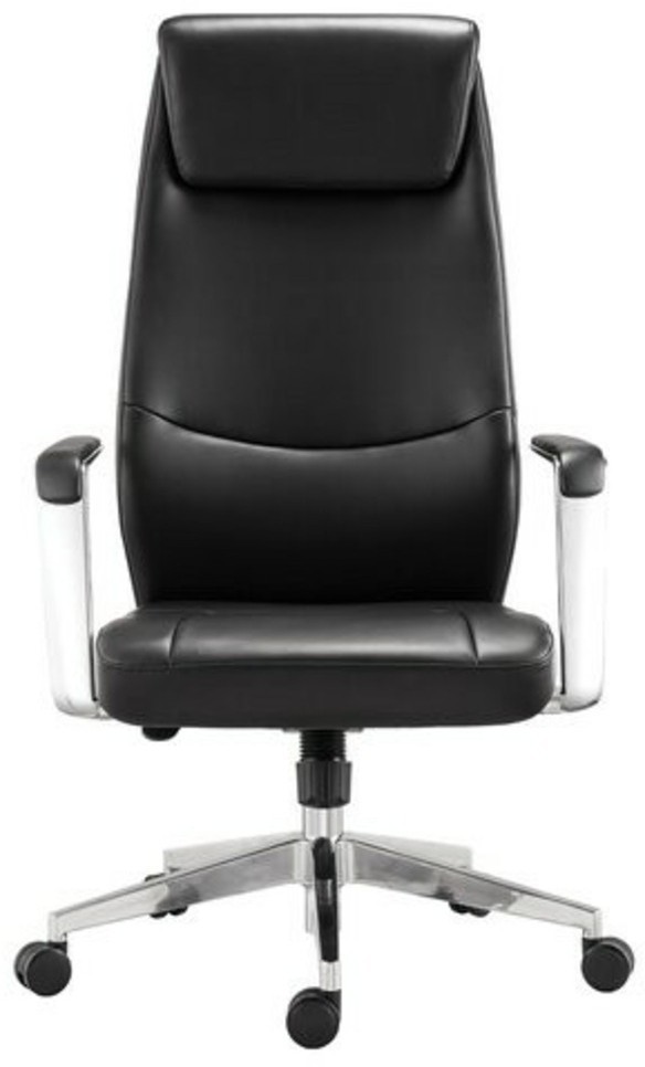 Кресло офисное BRABIX PREMIUM Jazz EX-757, алюминий, экокожа, черное, 532489 (96499)