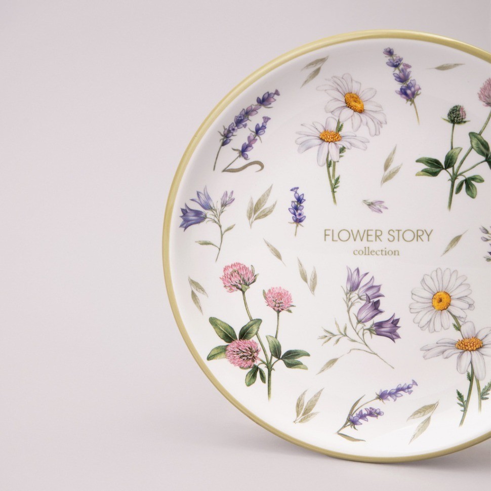 Тарелка закусочная agness "flower story" 21*2,5 см (358-2172)