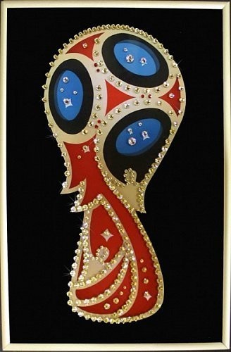 Картина Эмблема ЧМ по футболу 2018 с кристаллами Swarovski (2076)