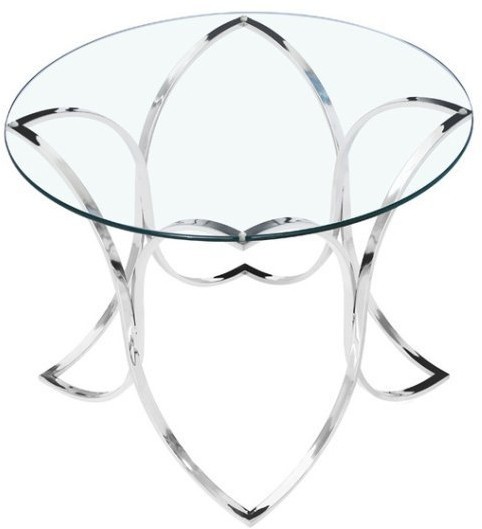 Стол журнальный прозрачное стекло/хром d60*55см (00003052)