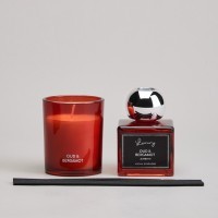 Набор ароматический &quot;luxury&quot; свеча в стакане 6*7,5 см и диффузор 70 мл oud&amp;bergamot Lefard (605-120)