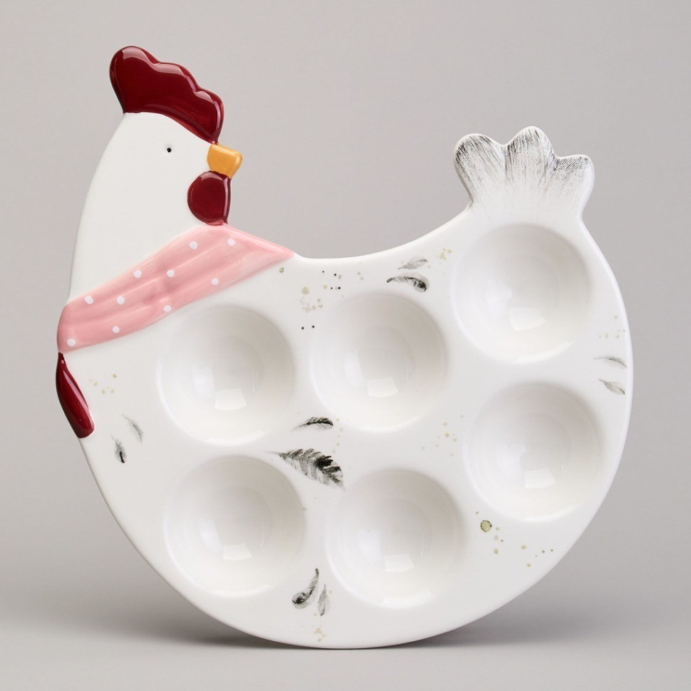 Блюдо на 6 яиц lefard "funny hens" в форме курочки 24,3*22*3 см (358-2293)