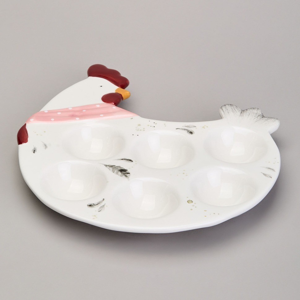 Блюдо на 6 яиц lefard "funny hens" в форме курочки 24,3*22*3 см (358-2293)