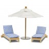 Набор мебели для домика шезлонги с зонтиком (LB_60904800)
