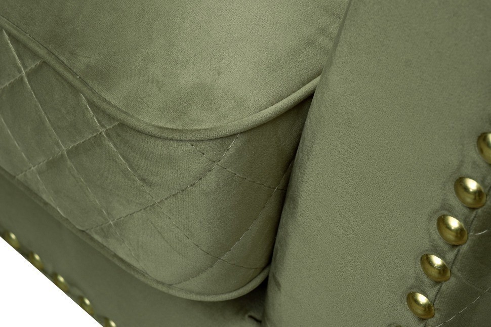 Диван Sorrento 220 трехмест., велюр оливковый Colt1002-OLIV 220*101*88см (TT-00014974)