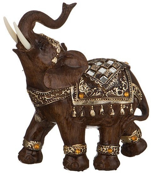 Фигурка "слон" 12*6,5 см. высота=13,5 см. серия "махараджи" Lefard (252-577)