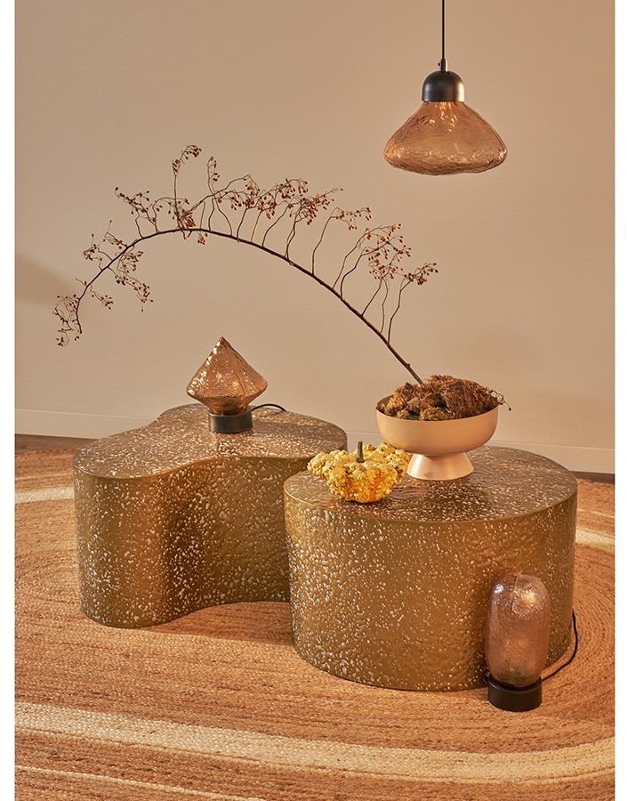 Набор из 2-х столиков grannis, золотистые (76886)