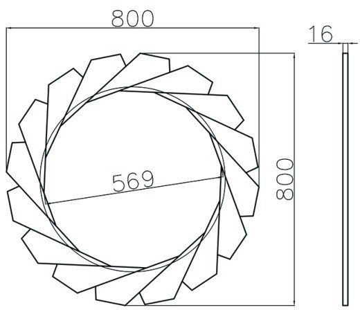 Зеркало d80см (TT-00002770)