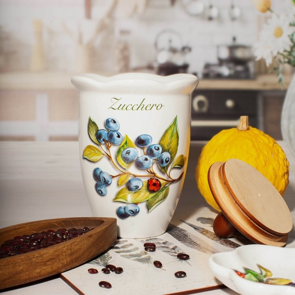 Ёмкость для сахара с крышкой Frutti di Bosco 19 см 7370/2-FBO