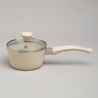 Ковшик agness антип. покр. ручка soft touch  и стекл. крышкой 600 мл 12*6 см (906-258)