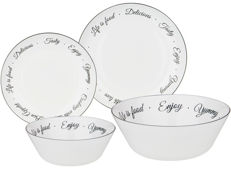 Набор столовый agness bon appetit 19пр: 24см/21,5см/15см/19см (598-071)