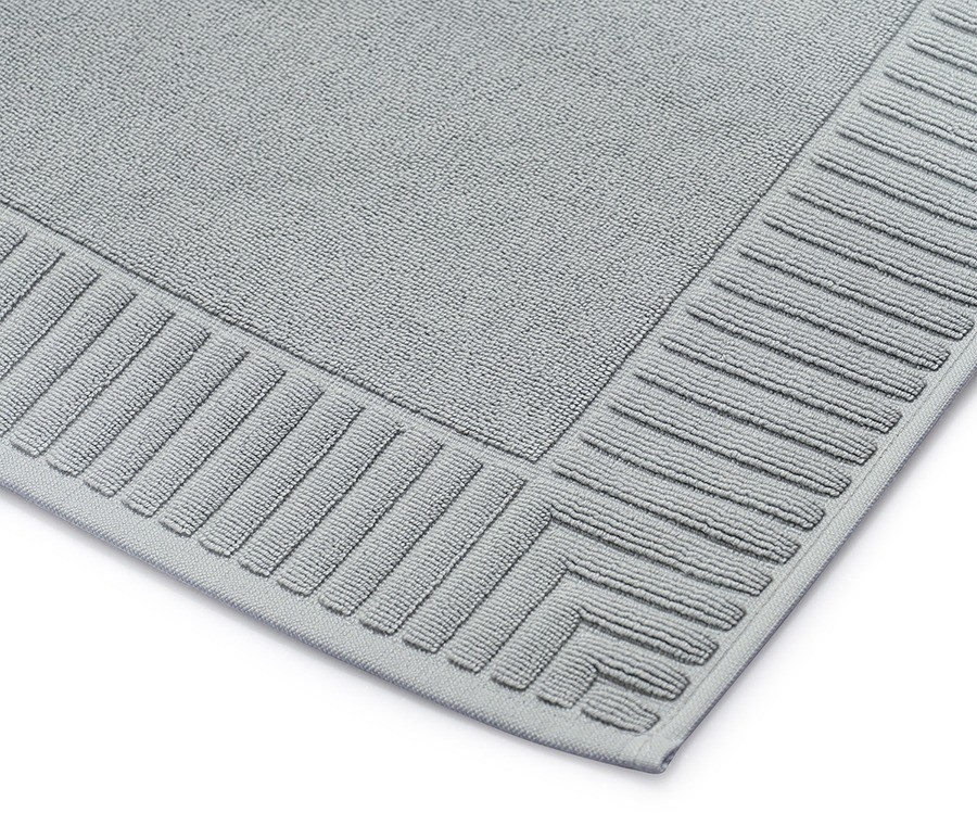 Коврик для ванной с фактурным бортиком светло-серого цвета из коллекции essential, 50x80 см (79172)