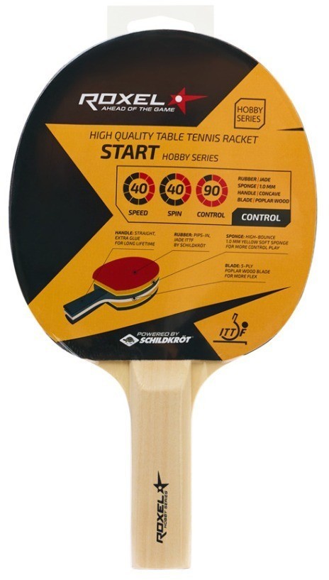 Ракетка для настольного тенниса Roxel Hobby Start, прямая (610631)