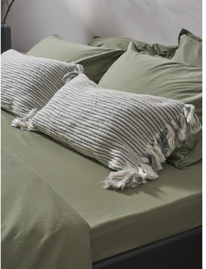 Чехол на подушку мятного цвета clouds из коллекции ethnic, 35х60 см (76147)