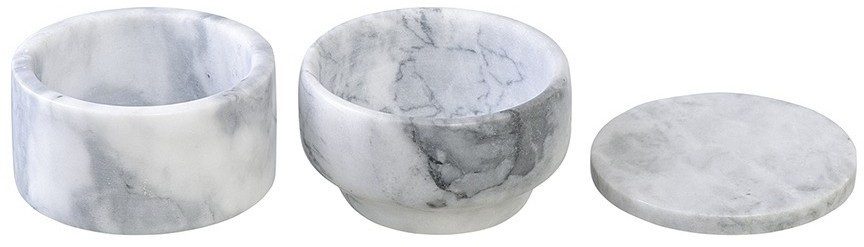 Шкатулка для украшений marm, D10,5 см, белый мрамор (75930)