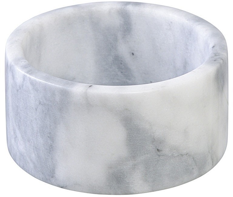 Шкатулка для украшений marm, D10,5 см, белый мрамор (75930)
