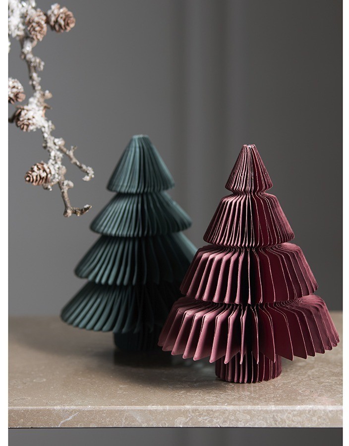 Декор новогодний honeycomb tree бордового цвета из коллекции new year essential, 18 см (76740)