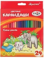 Карандаши цветные трехгранные Гамма Мультики 24 цвета 050918_09/181471 (2) (66519)
