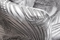 Кресло Verona вращающееся,вельвет принт листья Valdes110-SER/хром 70*77*80см (TT-00011017)