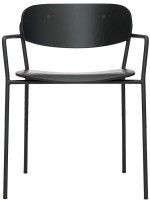 Стул с подлокотниками torfrid, черный (75803)