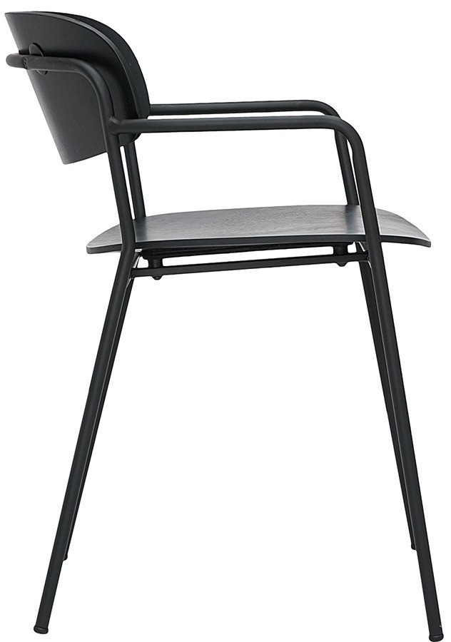 Стул с подлокотниками torfrid, черный (75803)