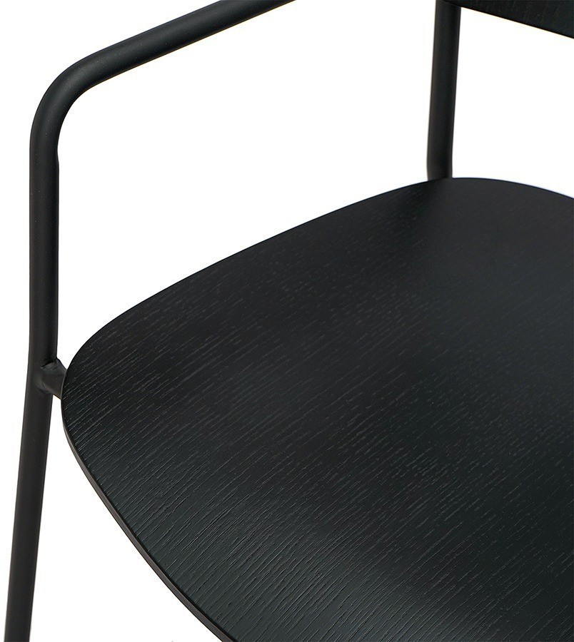 Стул с подлокотниками torfrid, черный (75803)